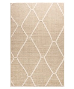 Jute Outdoor Rug - Lazo Diamond Beige - overzicht, thumbnail