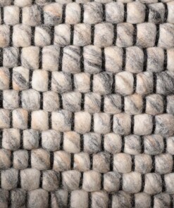 Oval wool rug - Lett light grey - close up, thumbnail Oval wool rug - Lett light grey - close up, thumbnail