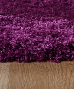 Thick oval rug​ - Cozy Shaggy purple - close up, thumbnail