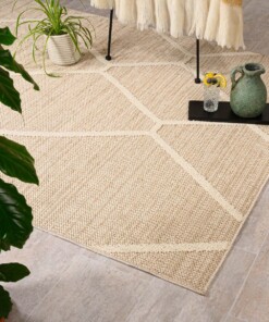 Jute Outdoor Rug - Lazo Diamond Beige - sfeer, thumbnail