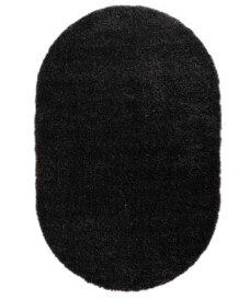 Thick oval rug​ - Cozy Shaggy anthracite - overzicht, thumbnail