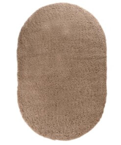 Thick oval rug​ - Cozy Shaggy beige - overzicht, thumbnail