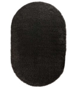 Thick oval rug​ - Cozy Shaggy dark grey - overzicht