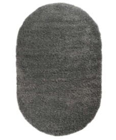 Thick oval rug​ - Cozy Shaggy grey - overzicht, thumbnail