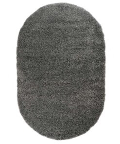 Thick oval rug​ - Cozy Shaggy grey - overzicht