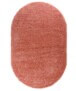 Thick oval rug​ - Cozy Shaggy pink - overzicht, thumbnail