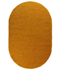 Thick oval rug​ - Shaggy Trend mustard yellow - overzicht, thumbnail