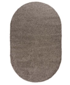 Thick oval rug​ - Shaggy Trend light grey - overzicht, thumbnail