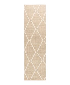 Jute Balcony Rug - Lazo Diamond Beige - overzicht, thumbnail