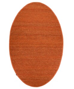 Oval wool rug - Lett cognac - overzicht
