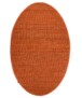 Oval wool rug - Lett cognac - overzicht, thumbnail