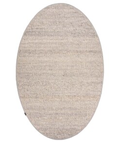 Oval wool rug - Lett light grey - overzicht