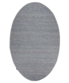 Oval wool rug - Lett steel blue - overzicht, thumbnail