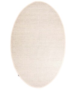 Oval wool rug - Lett white - overzicht