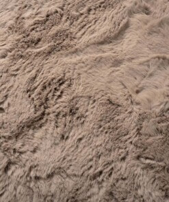 Thick oval rug​ - Comfy plus taupe - close up, thumbnail