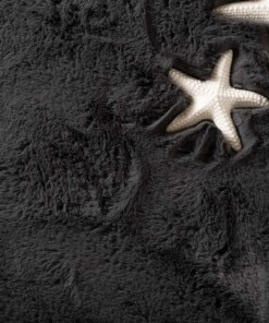Thick oval rug​ - Comfy plus dark grey - close up, thumbnail