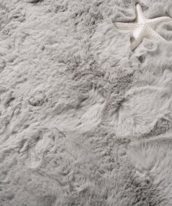 Thick oval rug​ - Comfy plus light grey - close up