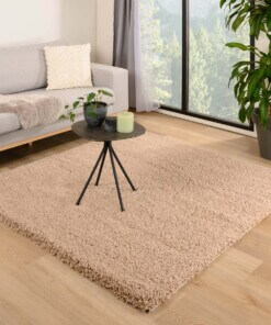 Square thick rug - Shaggy Grand beige - sfeer