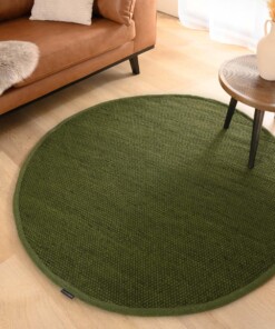 Round wool rug - Lett green - sfeer