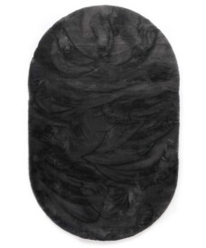 Thick oval rug​ - Comfy plus dark grey - overzicht, thumbnail