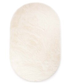 Thick oval rug​ - Comfy plus white - overzicht, thumbnail