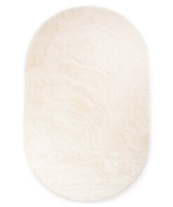Thick oval rug​ - Comfy plus white - overzicht