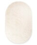 Thick oval rug​ - Comfy plus white - overzicht, thumbnail