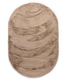 Thick oval rug​ - Comfy plus taupe - overzicht, thumbnail