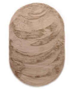 Thick oval rug​ - Comfy plus taupe - overzicht, thumbnail