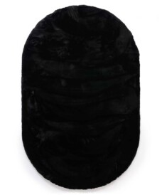 Thick oval rug​ - Comfy plus black - overzicht, thumbnail