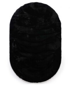 Thick oval rug​ - Comfy plus black - overzicht