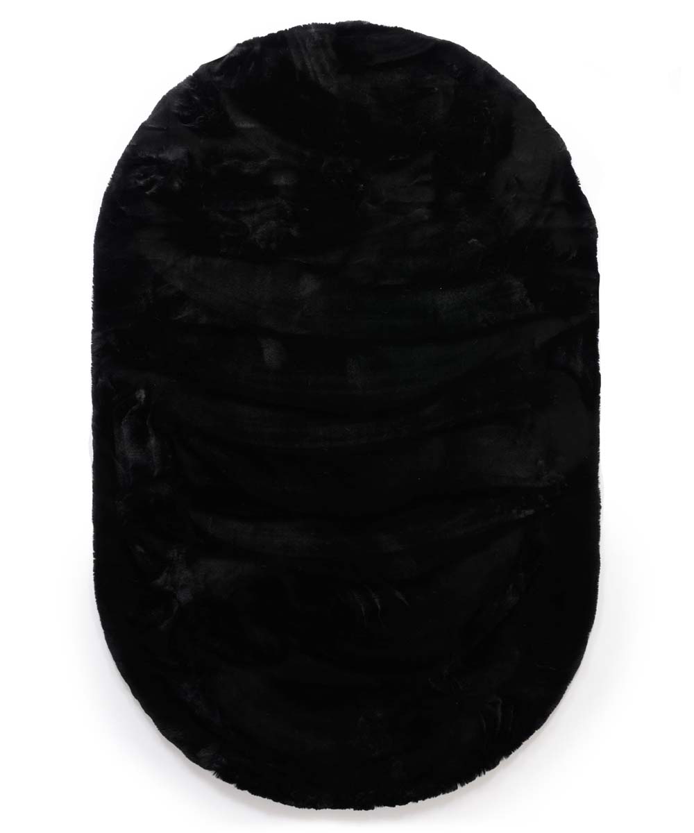 Thick oval rug - Comfy plus black - overzicht Thick oval rug - Comfy plus black - overzicht