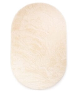 Thick oval rug​ - Comfy plus cream - overzicht