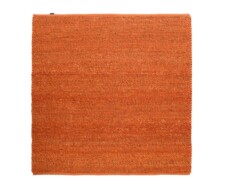 Square wool rug - Lett cognac - overzicht, thumbnail