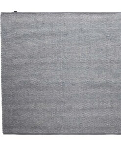 Square wool rug - Lett steel blue - overzicht