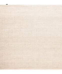 Square wool rug - Lett white - overzicht
