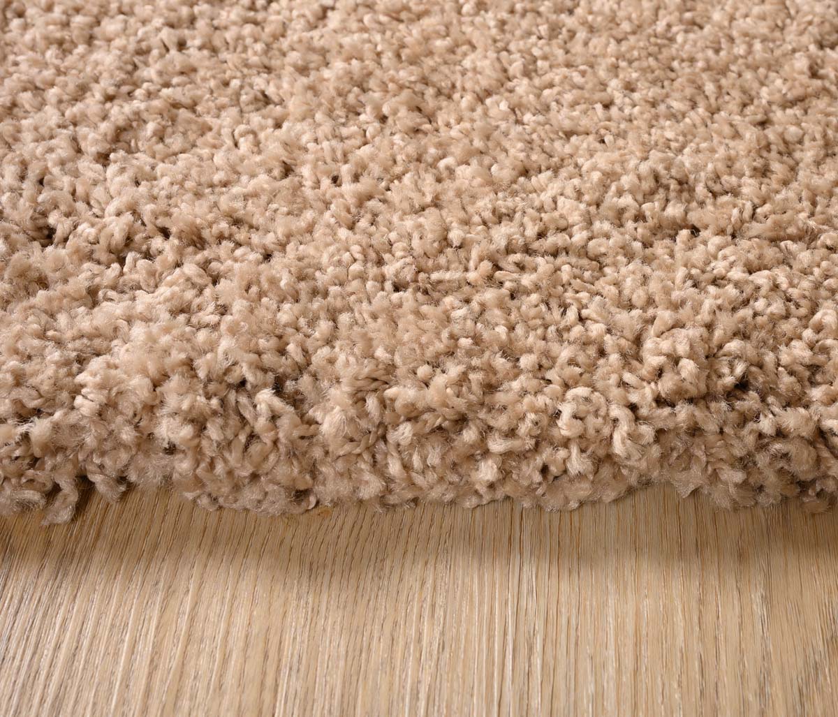 Square thick rug - Shaggy Grand beige - close up Square thick rug - Shaggy Grand beige - close up