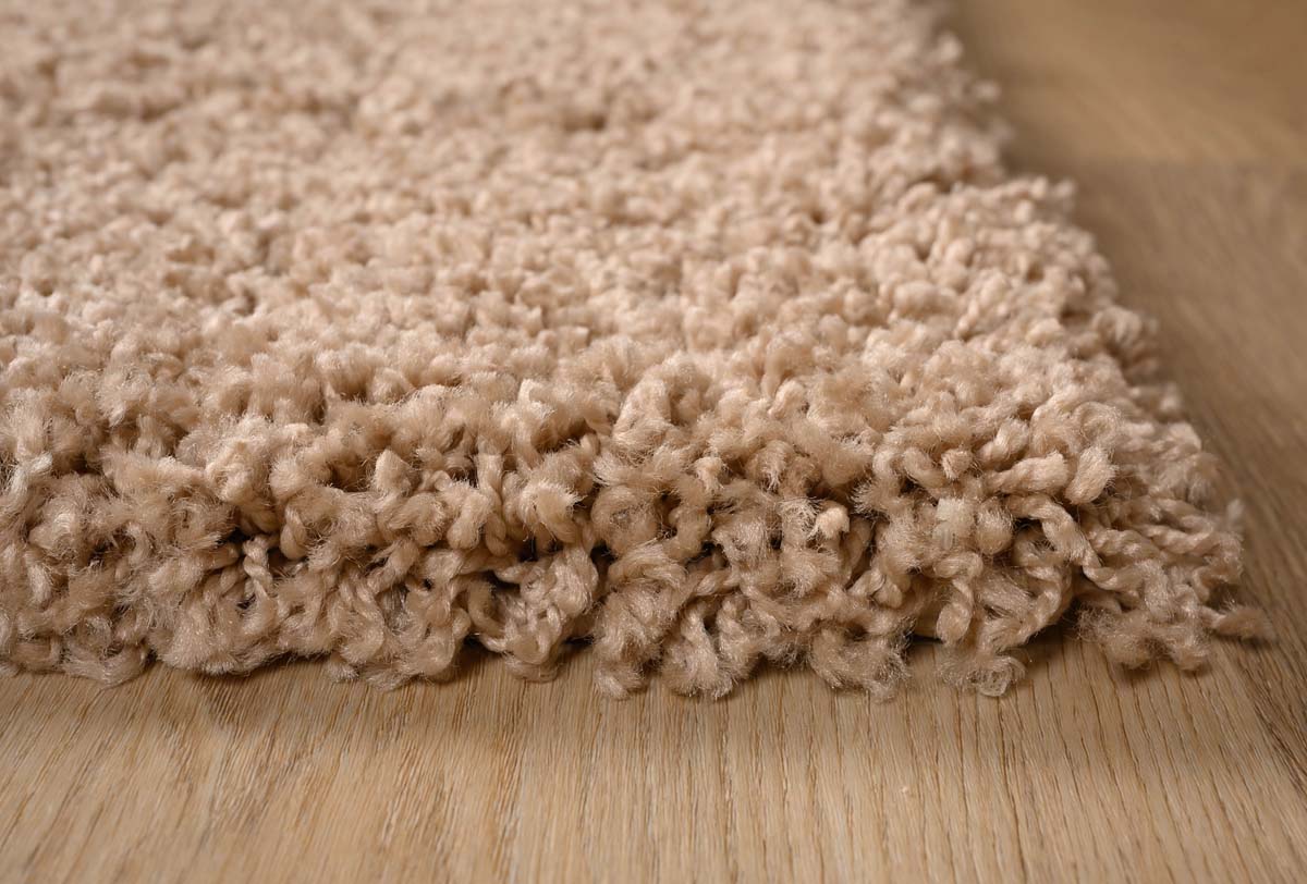 Square thick rug - Shaggy Grand beige - close up Square thick rug - Shaggy Grand beige - close up