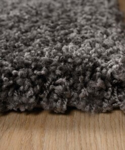 Square thick rug - Shaggy Grand dark grey - close up, thumbnail Square thick rug - Shaggy Grand dark grey - close up, thumbnail