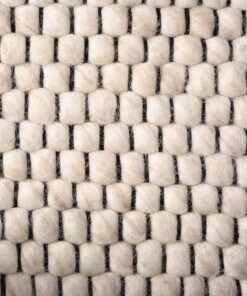 Square wool rug - Lett white - close up, thumbnail