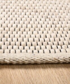 Square wool rug - Lett white - close up, thumbnail