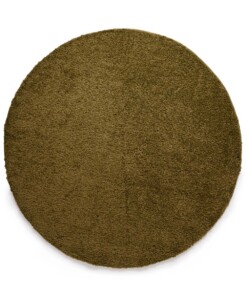 Round thick rug - Shaggy Trend olive green - overzicht