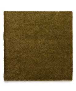 Square thick rug - Shaggy Trend olive green - overzicht