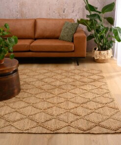 Diamond rug - Forde natural - sfeer