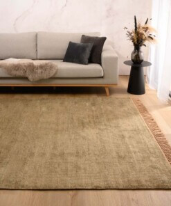 Viscose rug - Gem olive green - sfeer