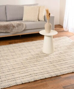 Wool rug - Verdal cream/grey - sfeer, thumbnail Wool rug - Verdal cream/grey - sfeer, thumbnail
