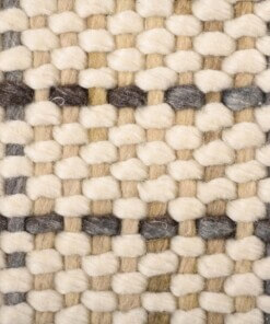 Wool rug - Verdal cream/grey - achterkant, thumbnail Wool rug - Verdal cream/grey - achterkant, thumbnail