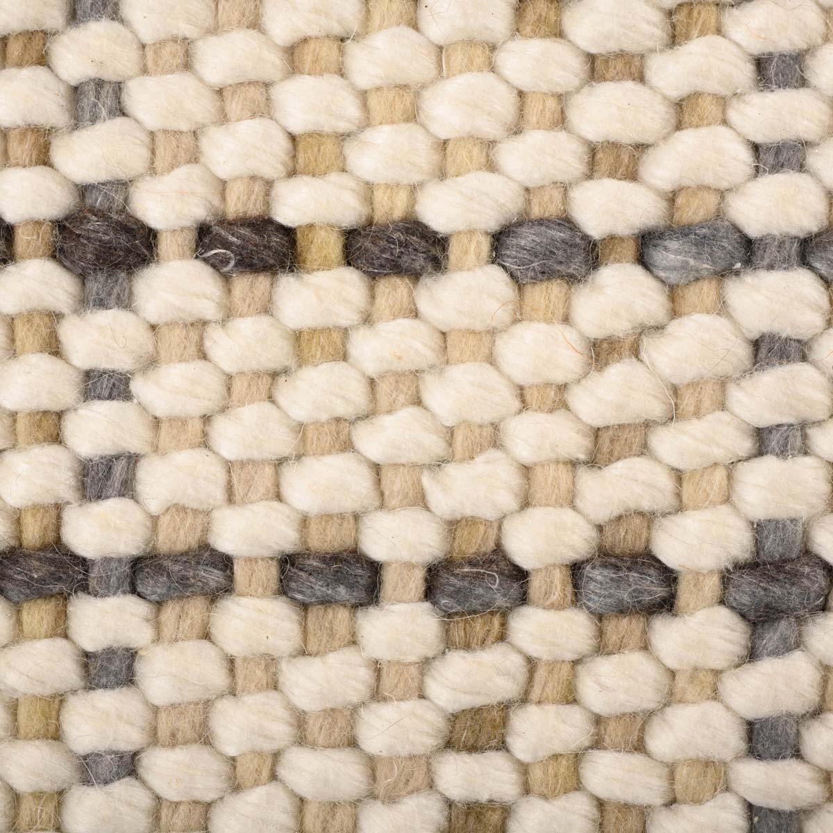 Wool rug - Verdal cream/grey - achterkant Wool rug - Verdal cream/grey - achterkant