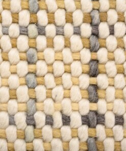 Wool rug - Verdal cream/green - close up materiaal, thumbnail