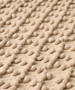 Cotton rug - Nordland ivory - close up materiaal, thumbnail